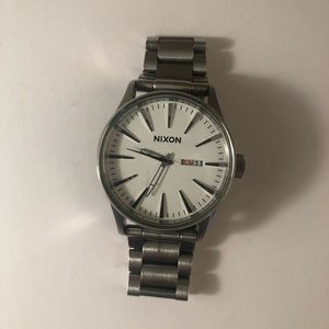 Nixon The Sentry White Face, Stainless Band